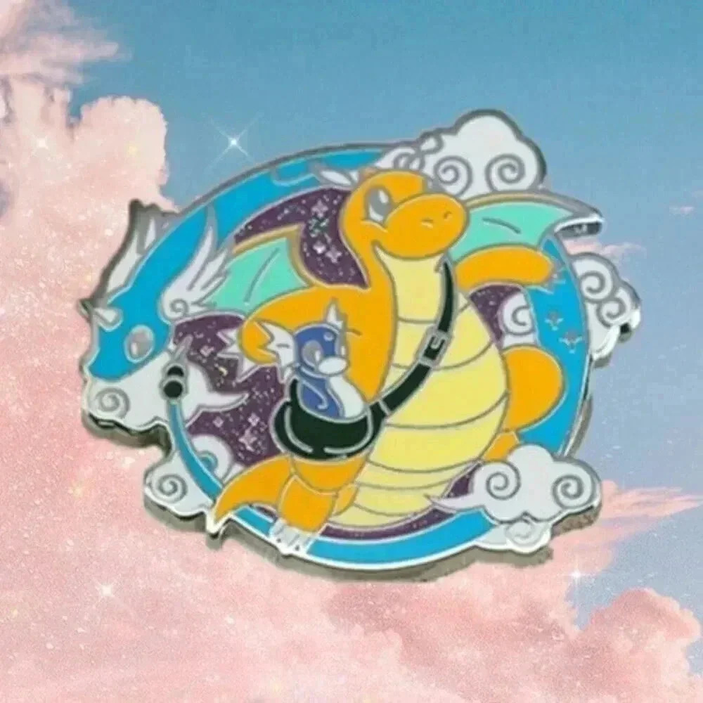 Pokemon Dratini, Dragonair, Dragonite Evolution Enamel Pin